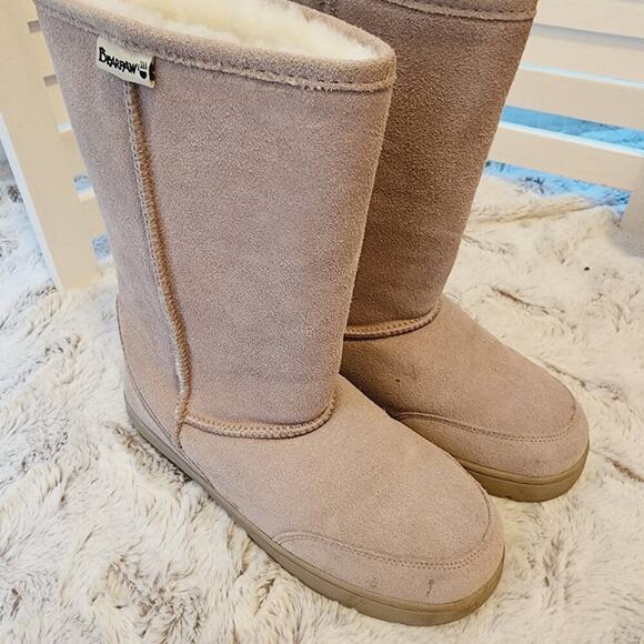 BEARPAW CLOUD li WOMENS SUEDE BROWN BOOTS 10 - Picture 2 of 10